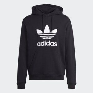 Adidas Originals Trefoil Black Fleece Mens Hoodie Sweatshirt Size M H06667